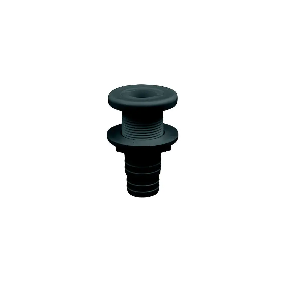 Thru-Hull Connector For 1-1/8" Hose - Black - ATT3874A1